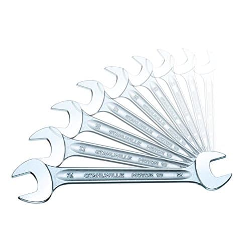 Image of Stahlwille 96400314 10/10A Double Open Ended Spanner, in Roll-Up Wallet, 10/9 Size