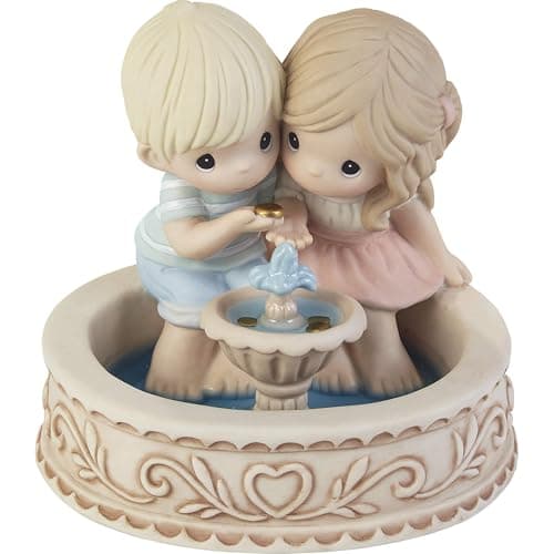 Image of Precious Moments 203002 May All Our Wishes Come True Bisque Porcelain Figurine