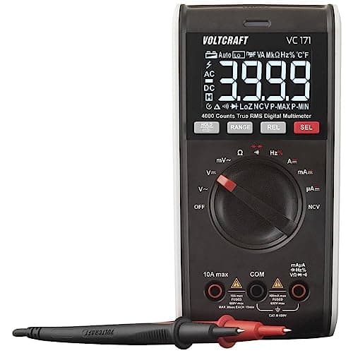 Image of VOLTCRAFT Digital Hand-Multimeter, CAT III 600V, 4000 Counts, True RMS, Automatic Range Selection, Torch Function, Compact, Battery Powered