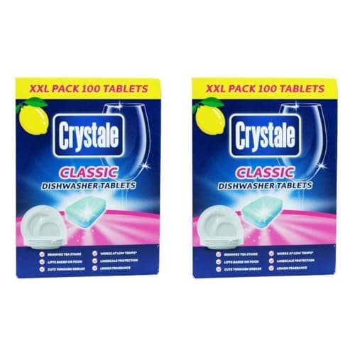 Image of All in one Classic Dishwasher Tablets, Lemon Fragrance, 100 Tablets, Pack of 2,