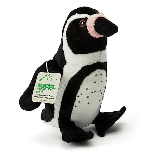 Image of Zappi Co Ultra Soft Humboldt Penguin Plush Toy (23cm Height) - 100% Recycled, Eco-Friendly, Newborn Gift, Realistic Lifelike