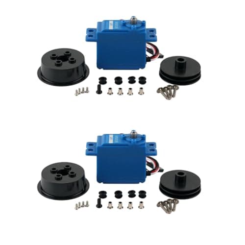 Image of RCmall Sail Winch Servo 8KG 360° Digital Metal Gear JX W5508-2T High Speed 0.40Sec for RC Boat & IOM Yacht Racing 2Pack