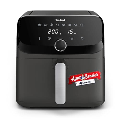 Image of Tefal Easy Fry Mega Air Fryer, 7.5L Capacity (Serves Up to 8), 8 Preset Cooking Programs, Compact Design, Energy-Efficient, Dishwasher-Safe Basket, Coal Grey - EY855HG0