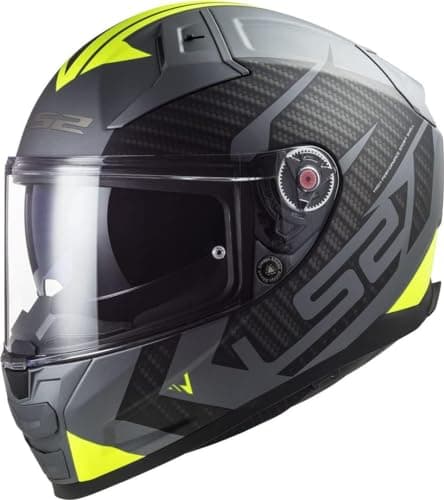 Image of LS2 Full Face Motorcycle Helmet. Vector II Road Touring Motorbike Lid. FF811. ECE22.06 - Splitter - Matt Titanium Yellow - XXXL