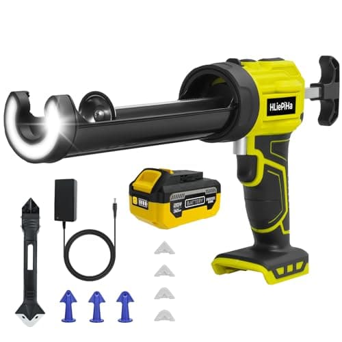 Image of 3000mAh Battery Cordless Caulking Gun for Dewalt 20V Battery Caulking Tool, Electric Caulking Gun with 4-speed,10oz/300ml Non-Drip Glass Glue Gun for Filling and Sealing, For Windows, Doors