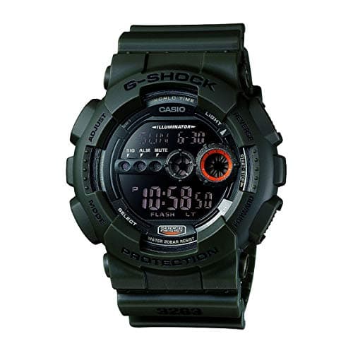 Image of Casio Gents 55.00mm Quartz Watch with Black Digital dial and Black Plastic/Resin Strap Strap GD-100MS-3ER