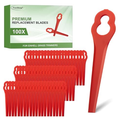 Image of Pack of 100 PA6 Replacement Blade Set Grass Trimmer Accessories Compatible with Einhell GE-CT, GC-CT 18 Li, GC-CT 24, BG-CT 18, RG-CT 18