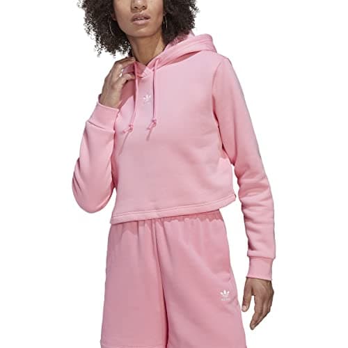 Image of adidas Originals adiColor Essentials Cropped Hoodie Bliss Pink LG, Bliss Pink, Large
