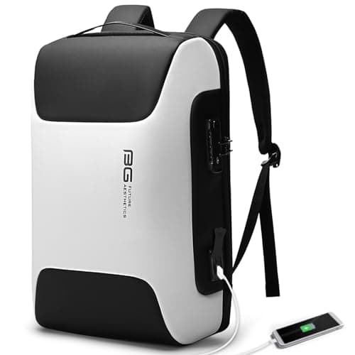 Image of BANGE Tech Laptop Backpack for Men and Women, White, Standard, Laptop