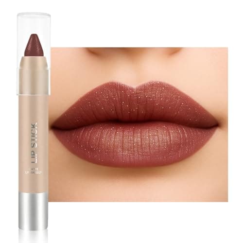 Image of Erinde Matte Lip Crayon, Long Lasting Shimmer Lipstick Pencil, Creamy Soft Texture with High Pigment, Smudge-Proof Hydrating Lip Color, Vegan & Cruelty-Free Lip Makeup for Women Girls,#06