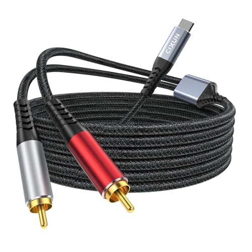Image of CIXUN USB C to RCA Audio Cable,Type C to 2 Male Y RCA Splitter,Compatible with Phone,Tablet,DVD,Amplifier,Speaker Car Stereo(3M/10FT)