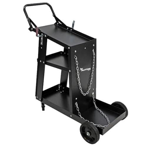 Image of Actiasgear - 3-Tier Welding Cart with Gas Bottle Storage | 80kg Capacity