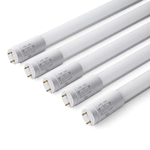 Image of ENERJ T8 LED Tube Light 120cm (4ft) - 18W Pack of 5, CCT Switchable 3000K/4000K/6000K, Nano Plastic, 270° Beam, Flicker-Free, Fluorescent Replacement with LED Starter Included [5-Pack]