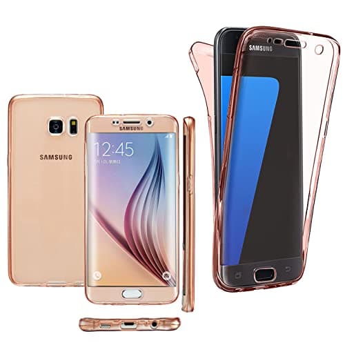Image of For Samsung Galaxy S6 - Clear Case 2 in 1 Front & Back Full Body Shock Proof Bumper Phone Case Cover 360 Protection (Rose Gold)