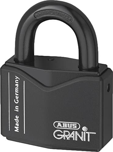 Image of ABUSGranit Padlock 37RK/55 for Outdoor use - Made of Hardened Special Steel - with ABUS-Plus disc Cylinder - ABUS Security Level 10 - incl. 2 Keys - Black