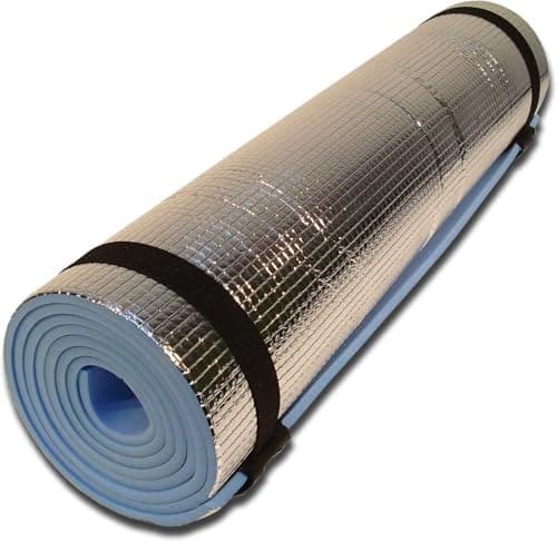 Image of Garden Mile EVA Camping Roll Mat with Foil – Blue Insulated Sleeping Mat, Lightweight Waterproof Non Slip Foam Camping Mattress for Tent, Festival, Yoga & Outdoor Use