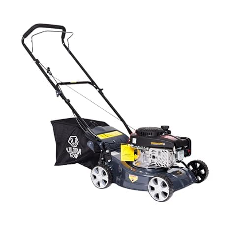 Image of Callow Premium Petrol Lawn Mower - 41cm Cutting Width - Powerful 4 Stroke 123cc 2.8hp OHV LONCIN Engine with Centrally Adjusted Cutting Heights between 25mm and 70mm and 40 L grass box