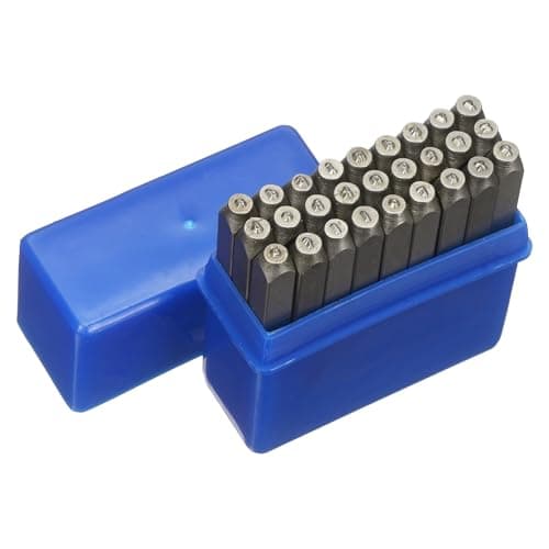 Image of sourcing map 27 Pcs Metal Letter Stamps 1/6" 1.5mm 40Cr Lowercase Letter Stamp Set Hand Stamping Punch Kit with Case for Jewelry Making Craft Arts Ring Bracelet