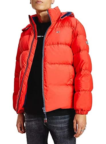 Image of Tommy Jeans Men's TJM Essential Down Jacket, Deep Crimson, S