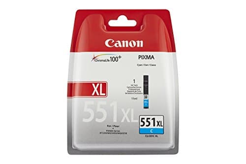 Image of Canon CLI-551C XL C Ink Cartridge in Blister Packaging with Security Cyan