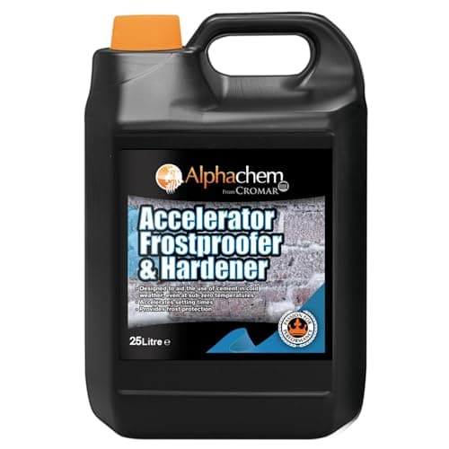 Image of CROMAR AlphaChem Accelerator, Frostproofer & Hardener | Heat-Generating Cement Additive for High Early Strength, Cold Weather Use | 25L