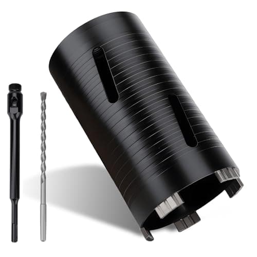 Image of MOXPIFY 107mm x 170mm Long Diamond Core Drill Bit Set with 240mm SDS Plus Shank. To Be Used In Concrete Masonry Brick Block Stone Granite.