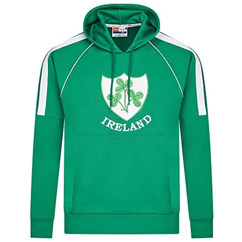 Image of New Model UK Unisex Rugby Ireland Full Sleeve Embroidered Logo Hoodies Pullover Size XS to XXL Green (XXL)