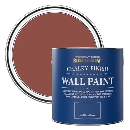 Image of Rust-Oleum Red Matt Emulsion Wall Paint - Fire Brick 2.5L