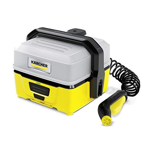 Image of Kärcher OC 3 Pressure Washer, Low Pressure, Lithium-Ion Battery, Flow Rate: 2 L/H, Weight: 2.2 kg, Water Tank: 4 L, Spiral Hose: 2.8 m, Flat Jet Nozzle