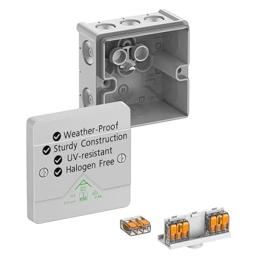 Image of Spelsberg Abox SLK-2,5² - Professional IP66 Junction Box with 3 Floor-Fixed, Screwless 3-Wire Terminal - VDE Certified, Internal Fixing Points for Industrial & Outdoor Areas (Grey)