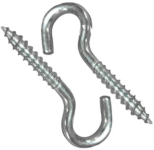 Image of LLB Screw in Hooks Large Heavy Duty Cup Hooks Screw in Hooks Plain Ceiling Cup for Hanging Lights Eye Big Size: 8mm x 80mm (0.32" x 3.15") M8 Pack of 2pcs