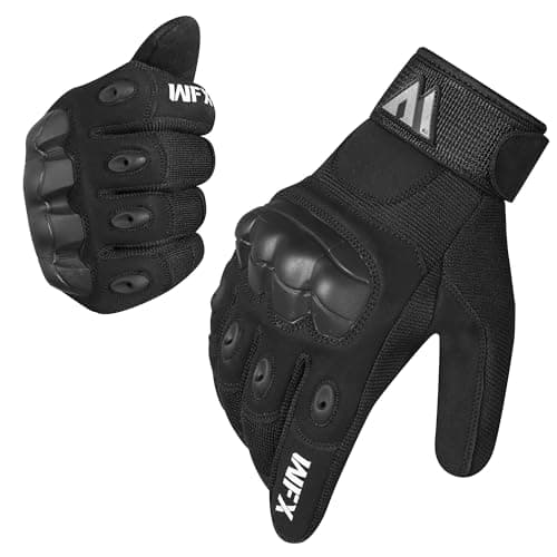 Image of WFX Motorcycle Gloves Full Finger Touchscreen Breathable Protective Motorbike Gloves for Riding Road Racing Climbing Motocross Racing Cycling BMX ATV MTB for Men and Women (Black, S)