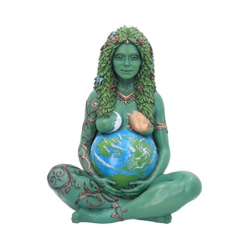 Image of Nemesis Now Large Ethereal Mother Earth Gaia Art Statue Painted Figurine, Resin, Green, 30cm