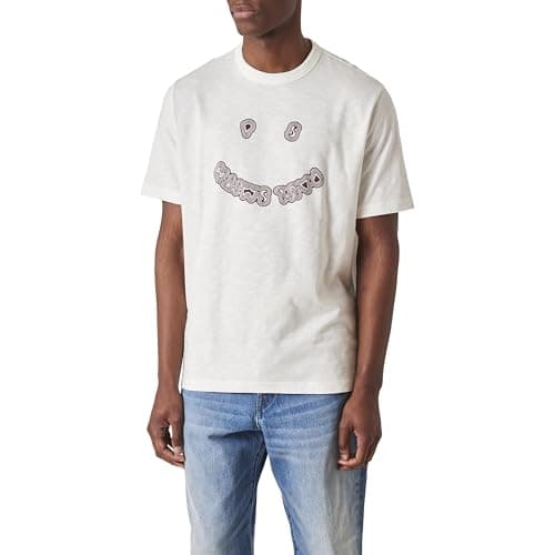 Image of Paul Smith Men's Groovy Ps Happy T-Shirt, Off-white, XXL