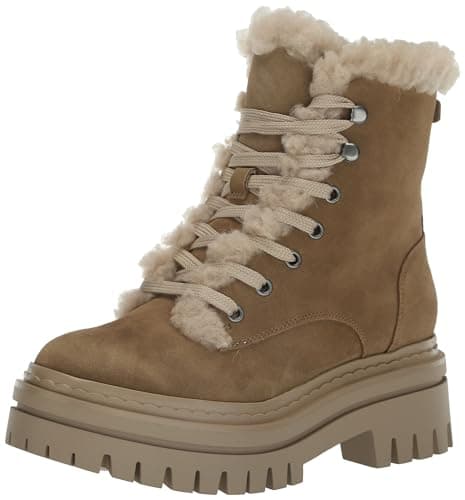 Image of Sam Edelman Women's Kyler Combat Boot, Washed Taupe, 5.5 UK