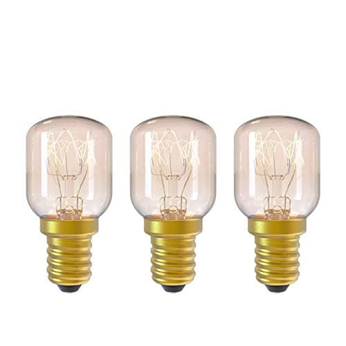 Image of DGE E14 15w Incandescent Bulb T25 2300K Small Screw Cap Pygmy Light Bulbs for Microwave/Fridge/Oven/Himalayan Salt Lamp/Freezers/Pottery Bulb Small Edison Screw (SES),Pack of 3