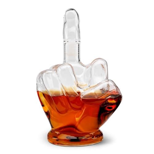 Image of Connoisseur Creations The Finger Glass Spirit Decanter 1 Litre Novelty Flask with Stopper