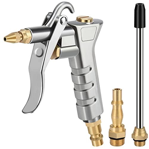 Image of Air Blow Gun,Compressed Air Gun with Extension Nozzle with 1/4" BSP British & German High Pressure Pistol-Grip Connector Pneumatic Air Duster Cleaning Tool
