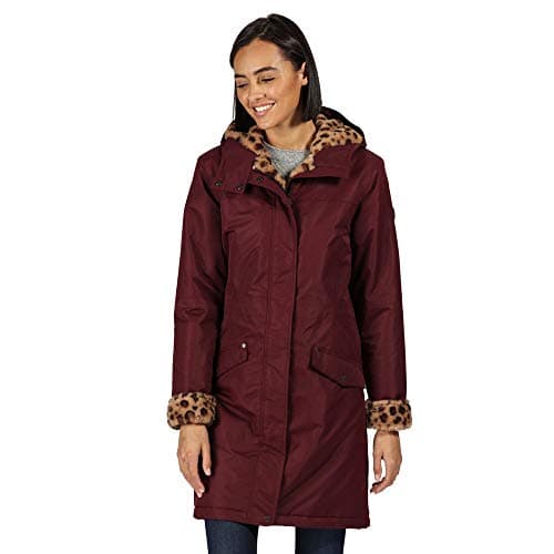 Image of Regatta Rimona Waterproof Breathable Taped Seams Insulated Lined Hooded Jacket - Dark Burgundy, 8