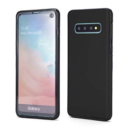 Image of NWNK13 Samsung Galaxy S10 Black Full Body cover Rugged Shock Absorbing Bumper Fully Protective Case [Drop Protection ] Smart Phone Cover compatible for Samsung S10