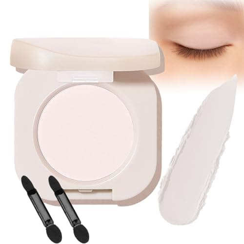 Image of Matte Single Eyeshadow – Soft Smooth Finish & Natural Colour – Waterproof Long-Lasting Creamy Texture Blendable Pressed Powder with Eyeshadow Stick For Natural or Glam Eye Makeup (Moonlight)