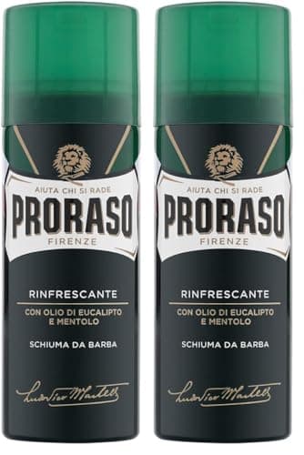 Image of Proraso Green Refresh Shaving Foam, 50 ml (Pack of 2)