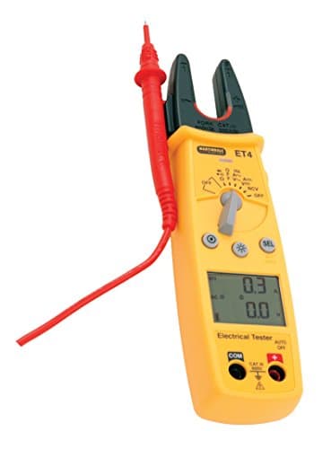 Image of Martindale ET4 AC/DC Dual Display Electrical Tester for Voltage/Current/Resistance and Continuity Yellow