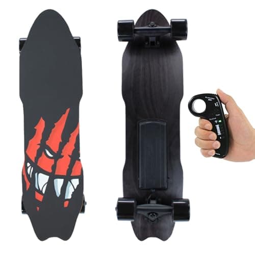 Image of Oiyekntd Electric Skateboard with Remote, Wear-Resistant PU Wheels, 7 Layers Maple, 25KM/H Top Speed, Outdoor Sports Adult Maple Wood Skateboard for Adult Riding Around the City C