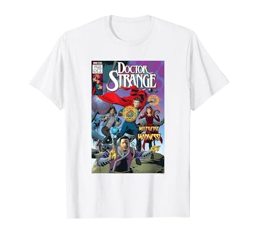 Image of Dr Strange Comic Circles T-Shirt, Men, White, 6X-Large