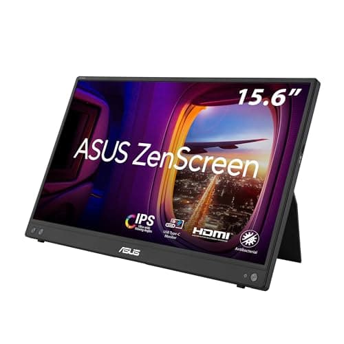 Image of ASUS ZenScreen MB16AHV Portable Monitor- 16 inch (15.6 inch viewable) Full HD, IPS, HDMI, USB Type-C, Blue Light Filter, Anti-glare surface, Antibacterial treatment