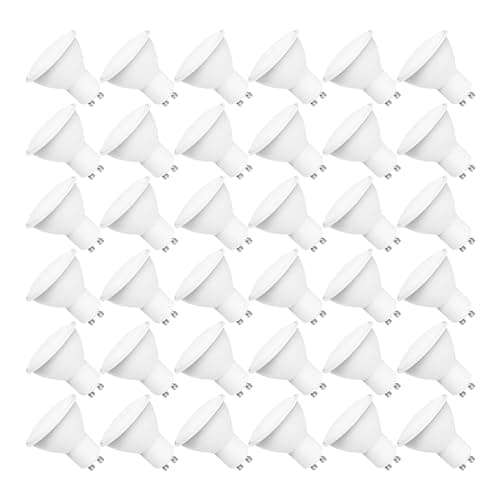 Image of Yiahin GU10 LED Bulbs, 3W Equivalent 30W, 280lm, Neutral White 4000K, 120° Wide Beam, LED Spotlight Bulbs, Pack of 36