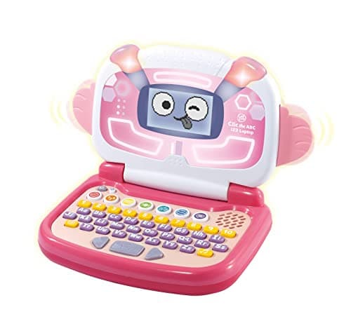 Image of Leapfrog Clic the ABC 123 Laptop | Interactive Learning Laptop for Kids with Letters & Numbers | Suitable for Boys & Girls 3, 4, 5, 6+ Years | Pink