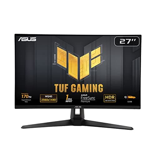 Image of Asus TUF Gaming VG27AQA1A Gaming Monitor – 27 inch WQHD (2560 x 1440), 170Hz, Extreme Low Motion Blur™, Freesync Premium™, 1ms, Shadow Boost, HDR,