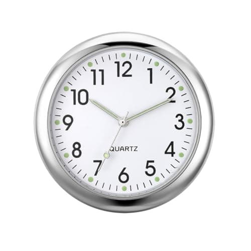 Image of WANGCL Dashboard Clock Mini Car Clock 4cm Creative Night Light Car Clock for Car Interior Decoration Small Wall Clock Home Decor